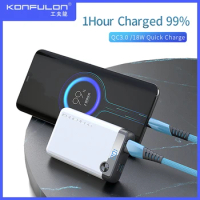 Power Bank 10000mAh 18W Mini Fast Charger Portable LCD Display Powerbank Powerful Auxiliary Spare Battery for iPhone Xiaomi 12