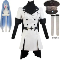 Cosplay Anime Esdeath Empire Cosplay Costume Manga General Uniform with Hat Socks for Halloween Outf