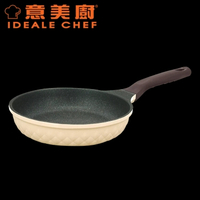 Ideale Chef 意美廚  IC17620F 韓國製 CRYSTAL II 鋼化鑄鋁鈦塗層易潔單柄煎鍋 20cm 米黃色 香港行貨