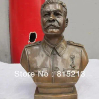 bi00385 Bronze copper Art Politician Stalin Joseph statue