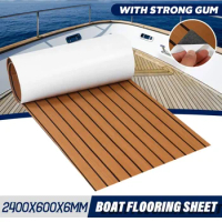 2400x600x5mm 6mm EVA Foam Boat Flooring Teak Foam Decking for Boats EVA Foam Sheet Marine Flooring Teak Boat Yacht Floor Carpet
