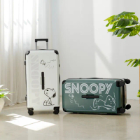 【TLCSTORE】母親節禮物 SNOOPY史努比28吋前提把行李箱 胖胖箱 旅行箱 拉桿箱-經典系列(2年保固 海關鎖)