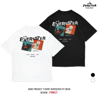 EVERESTER เสื้อคอฟิต อก 44\- 52\" Heavy Cotton / เสื้อยืดผู้ชาย Oversized รุ่น Family / แขนสั้น EXP"