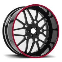 6x139.7 5x120 5x112 5x130 Red Rims 18 19 20 21 22 23 24inch Black Forged Aluminum Alloy Car Wheels For Rolls Royce Bmw Ferrari