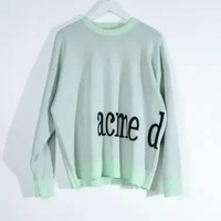 Cardigan ADLV TEXT SIDE BLACK LIGHT GREEN KNIT SWEATSHIRT 100% ORIGINAL size 2