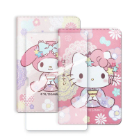 【SANRIO 三麗鷗】三星 Samsung Galaxy Tab S9+ 和服限定款 平板皮套+9H玻璃貼X810 X816(合購價)