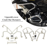 2022 R1250GS Upper&amp;Lower Bumper Engine Guard Highway Freeway Crash Bar Fuel Tank Protector Fit For BMW R 1250 GS LC 2019-2021