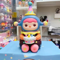 PUCKY Birthday Baby Ten Years Anniversary Baby Molly Cake Figure Toy Doll Storage Case Kawaii Gift