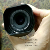 Metal Square Lens hood for Fujifilm Fujinon XF 35mm F1.4 R / XF18mm F2 R / XF 60mm F2.4 R MACRO Lens