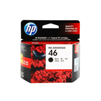 HP ตลับหมึกอิงค์เจ็ท 46 สีดำ   HP (CZ637AA)