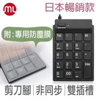 【morelife】超薄USB數字鍵盤+防塵膜(SKP-7120H2D)