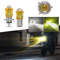 Đèn xe máy LED H4, H6 BA20D, đèn pha trắng/vàng