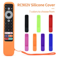 Silicone Cover Case For TCL C728 C835 C635 X925 Smart TV Remote Control RC902V FMR1 Protective Case With Lanyard
