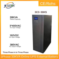 3Phase 30KVA 192VDC Online UPS External Battery Pure Sine Wave Output 3 Phase 380VAC Uninterruptible Power Supply