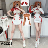 AGCOS EVA Cosplay Anime Asuka Langley Soryu Cosplay Costume Doujin Daily Racing Suit EVA Cosplay Costumes Clothes