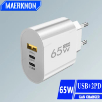 65W GaN USB Charger Fast Charging Type C Quick Charge Mobile Phone Chager Adapter PD For iPhone Xiaomi Huawei Samsung Oneplus