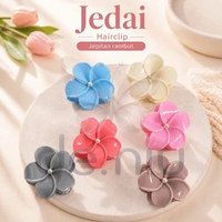 De.niu jedai korea mini glossy dengan manik mutiara jepit rambut wanita hair claw clip pastel