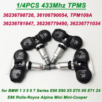 1/4Pcs 433MHz TPMS 36236798726 TPM109A Tire Pressure Sensor For BMW 3 5 6 7 Series X5 Rolls-Royce Alpina 36236771034 36106856227