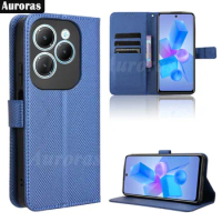 Auroras For Infinix Hot 40 Pro Flip Case Card Pocket Wallet Magnetic Leather Fall Prevention Back Cover For Infinix Hot 40