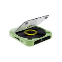 Portable CD Player Bluetooth Speaker,LED Screen, Stereo Player, Wall Mountable CD Music Player with FM Radio-Green