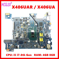 X406UA Mainboard For ASUS VivoBook S406 S406U V406U X406U X406UA X406UAR Laptop Motherboard with i5 i7-8th Gen CPU 4GB/8GB-RAM