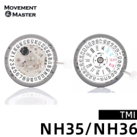 Japan new NH35A NH36 movement Seiko automatic mechanical movement black calendar white calendar watch movement accessories