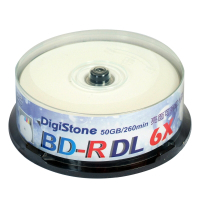 DigiStone 藍光 6X BD-R DL 50GB 光澤亮面 可印 桶裝 ( 25片)