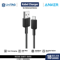 ANKER Kabel Charger Braided USB A to Type C for Samsung 322 Powerline 15W Fast Charging 480mbps by U