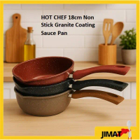 Hot Chef 18cm Non Stick Granite Coating Sauce Pan | Non Stick Pan | Kuali Tak Melekat | Kitchenware 