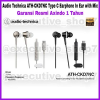 Audio Technica ATH-CKD7NC Type C Earphone In Ear with Mic - Garansi Resmi Axindo 1 Tahun Black