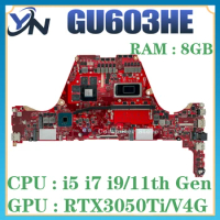 Mainboard For ASUS ROG Zephyrus M16 GU603HE Laptop Motherboard i5 i7 i9 11th Gen RTX3050Ti-V4G RAM/8GB 100% Test OK