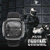 SEVENFRIDAY M3/08 CHROME 龐克搖滾自動上鍊機械錶 送禮推薦-黑/47.6x47mm