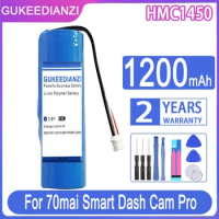 GUKEEDIANZI Battery for 70mai Dash Cam Pro HMC1450 Accumulator 1200mAh Replacement Batterie 3-wire Plug