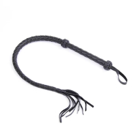 120CM Handwork Make Premium Genuine Cowhide Leather Whip Horse Training Crop Whip Cowhide Leather Handle with Wrist Strap