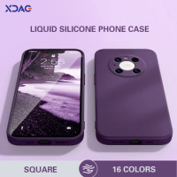High Qualtiy Candy Mobile Phone Case Cover for Huawei Mate40 Mate 40 Pro 40Pro 5G Luxury Square Liquid Silicone Soft Funda Shell