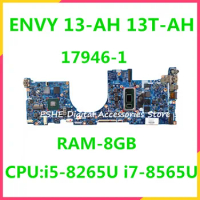 17946-1 For HP ENVY 13-AH 13T-AH Laptop Motherboard With I5-8265U I7-8565U 8GB RAM L30289-601 L30290-601 L30285-601 100% Tested