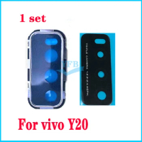 For Vivo Y20 Y12S Rear Back Camera Lens Glass With Frame Cover