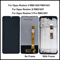 Realme 3 RMX1825 RMX1821 LCD+Frame For OPPO Realme 3 Pro RMX1851 Display Screen Touch Digitizer Realme 3i RMX1827 LCD Display