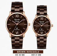Alexandre Christie Classic AC 8689 Jam Tangan Couple Stainless Steel 40mm Pria & 31mm Wanita Tahan A