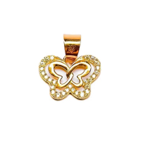 Liontin Emas Kupu Gold 8K Luxlt0108 Luxius Jewellery