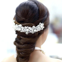 Hiasan Rambut Pengantin Aksesoris Rambut Pesta Jepitan Mutiara