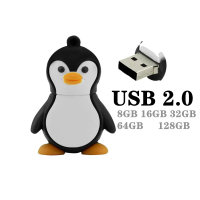 Kartun baru 64GB USB 2.0 Flash Drive Novelty Cute Baby Penguin 512GB 1TB 2TB 128GB 256GB Pen Drive Memory Stick Thumb Drive