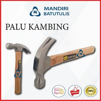 Palu Kambing Gagang Kayu -Palu Tancap Paku - Palu Cabut Paku 500 gram Kaca MAJESTY 100G