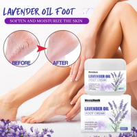 Lavender oil foot cream anti-freeze Heels dry cracking Repair peeling remove callus dead skin Exfoliating moisturizing feet care