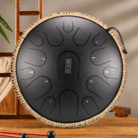 Hluru 14 inches 15 tone Tank Handpan drum toy hunk drum Steel tongue drum for adults