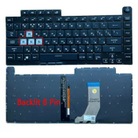 XIN-Russian-US RGB Backlight Laptop Keyboard For Asus ROG Strix G531 G531GT G531GU G531GW G15 G512 G512LV G512LW Backlit 8 pin