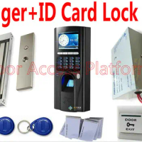 2.4"TFT LCD Color Screen Fingerprint+EM ID standalone access controller machine,Door Contro Electric Magnetic Lock Door exit kit