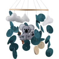 Koala Baby Crib Mobile Grey Koala Felt Baby Mobile