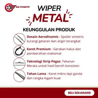 Wiper Besi Konvensional Mobil Honda Odyssey Kaca Mobil Depan Satu Pasang Kanan Kiri Tahun 2001-2009