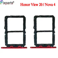 SIM Card Tray Micro SD Card Tray Holder Slot For Huawei Nova 4 Nova4 Replacement Parts For Huawei Honor View 20 SIM Card Tray